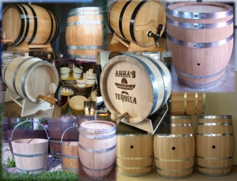 Holzfässer für Winzer, Deko & Garten