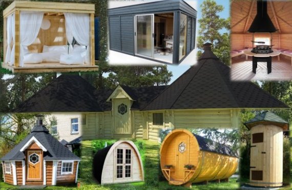 Sauna -, Grill -, Camping - Holz-Gartenhäuser