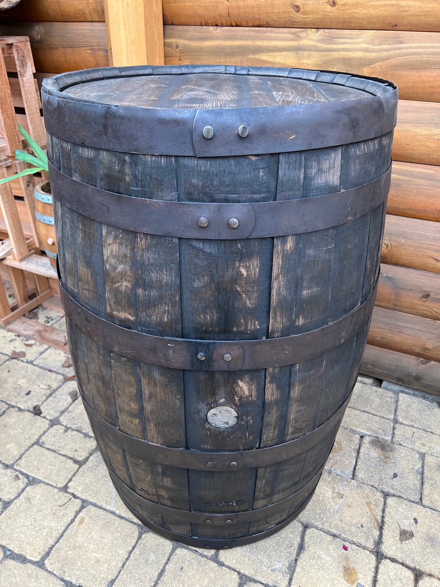 Oberfläche abgeschliffen+Lasur-Farbanstrich in Palisander dunkel