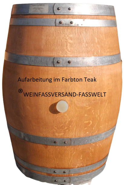 Oberfläche abgeschliffen plus Lasur-Farbanstrich in Teak