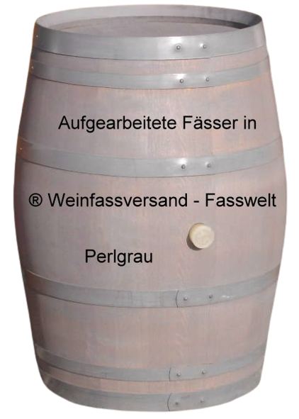 Oberfläche abgeschliffen plus Lasur-Farbanstrich in Perlgrau