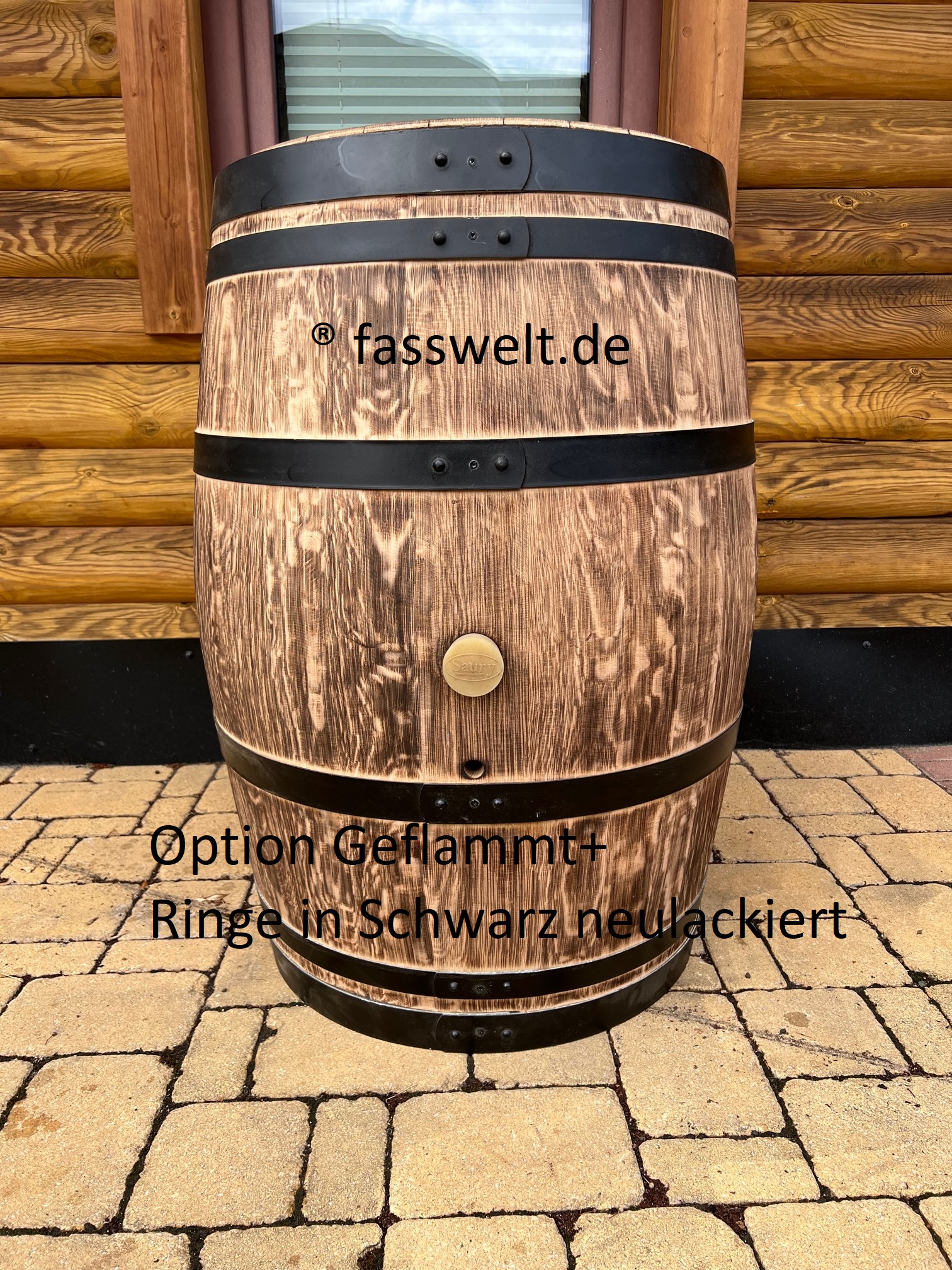 Oberfläche abgeschliffen plus von Außen geflammt