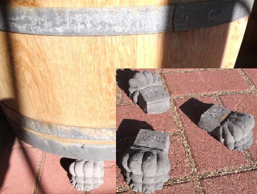 3-er Set Betonfüße - klein