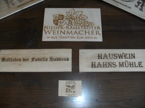 Lasergravur auf Eichenquerbrett für alle Fässer bis 225L