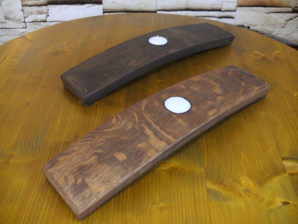 1-er Fassdaubenlicht Kerzenständer Kerzenleuchter Teelichthalter