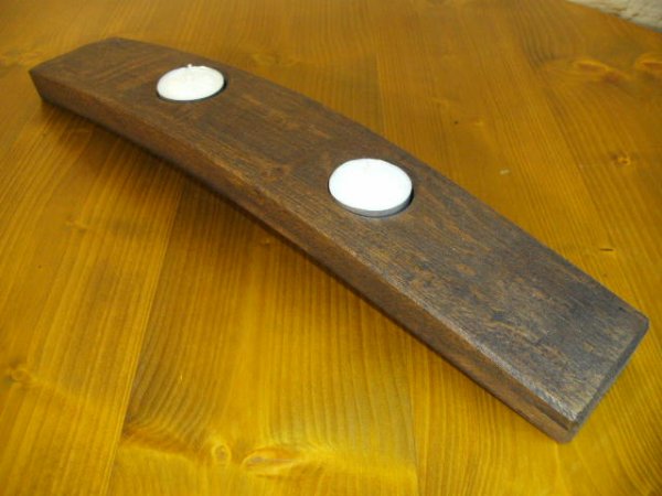 2-er Fassdaubenlicht Kerzenständer Kerzenleuchter Teelichhalter