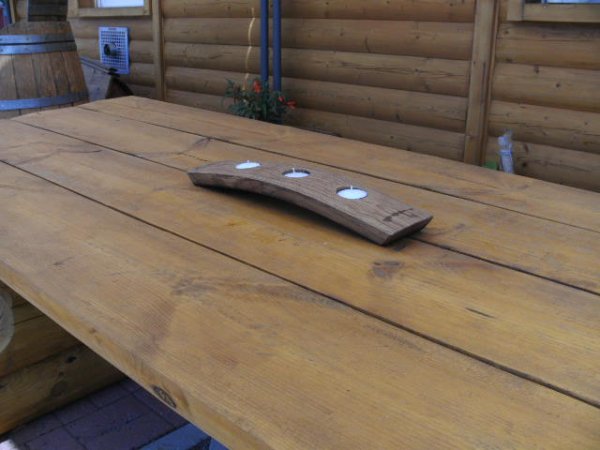 5er Fassdaubenlicht Kerzenständer Kerzenleuchter Teelichthalter