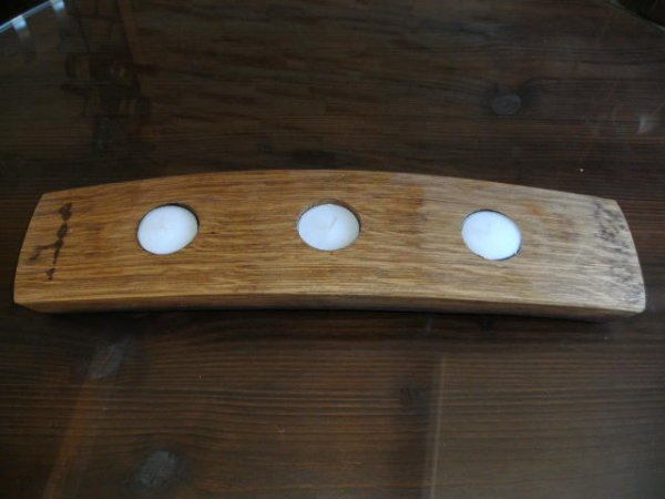 3-er Faßdaubenlicht Kerzenständer Kerzenleuchter Teelichthalter