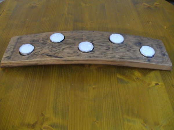 5er-Z Faßdaubenlicht Kerzenständer Kerzenleuchter Teelichthalter