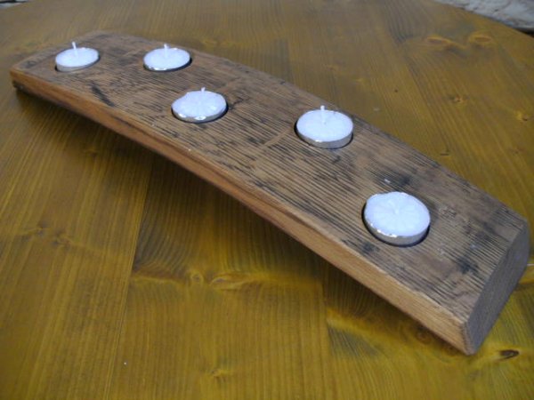 5er-Z Faßdaubenlicht Kerzenständer Kerzenleuchter Teelichthalter