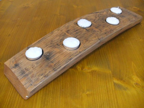 5er-Z Faßdaubenlicht Kerzenständer Kerzenleuchter Teelichthalter