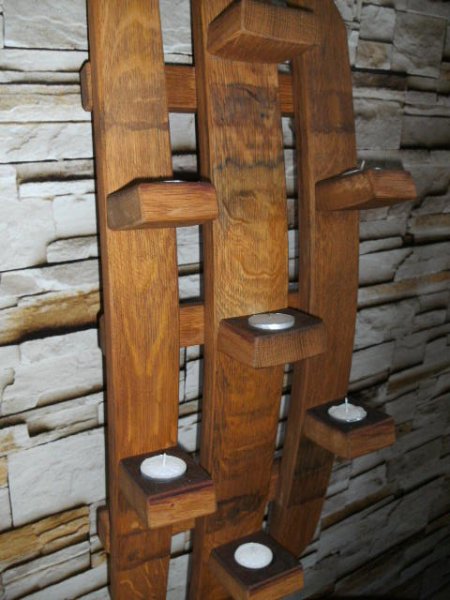 7-er Fassdauben-Traumlicht Kerzenständer Teelichthalter