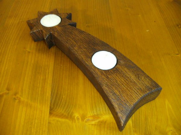 2-er-Stern Fassdaubenlicht Kerzenständer Teelichthalter