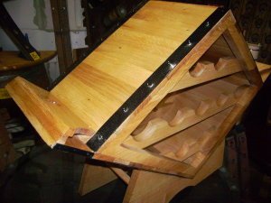 Weinregal WEINSTERN für 11 Flaschen aus massivem Eichenholz