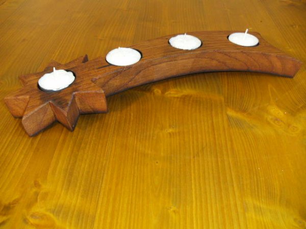 4-er-Stern Fassdaubenlicht Kerzenständer Teelichthalter