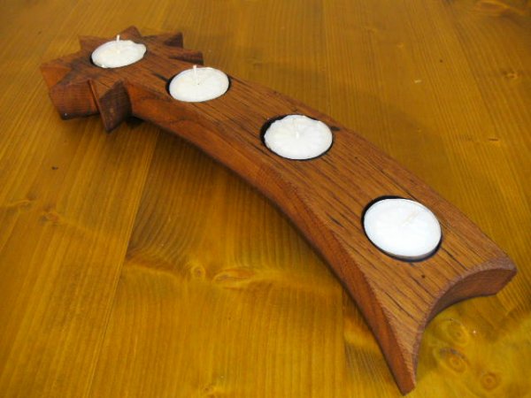 4-er-Stern Fassdaubenlicht Kerzenständer Teelichthalter