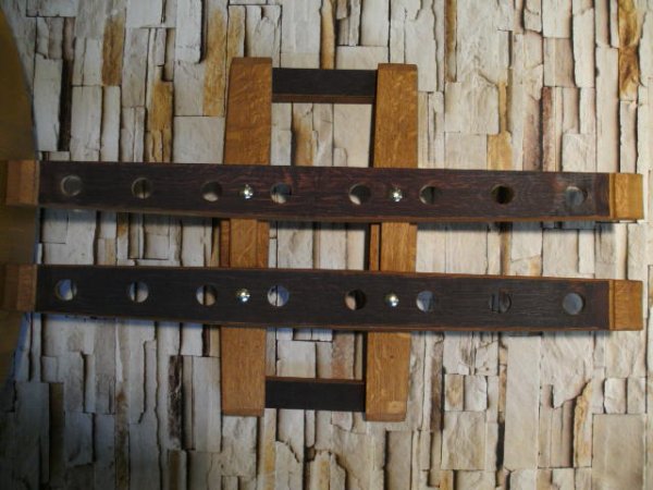 24-er-W Weinstock, originales Wand Weinregal aus Weinfassdaube