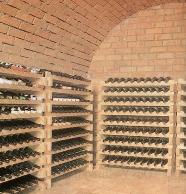 Weinregal-System BUVETTE - 4-er Reihe, modulares Stecksystem Flaschenregal Regal