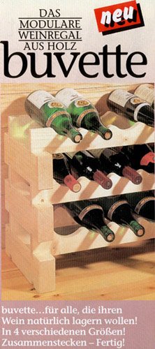 Weinregal-System BUVETTE - 6-er Reihe, modulares Stecksystem Flaschenregal Regal