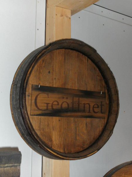 Fassfront 225LB D.60cm und 14cm Tiefe aus gebrauchtem Burgunder Eichenfass Weinfass Holzfass