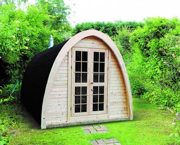 9,6 m² Sauna Pod Holzsauna mit Vorraum und 6Kw Elektroofen Saunahaus Gartensauna Gartenhaus Holzhaus