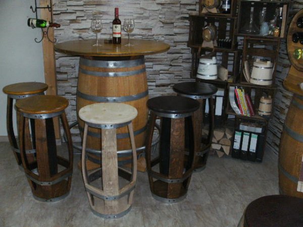 Fass - Barhocker HAVANNA-LIGHT Stehtischhocker Holzstuhl Tresenhocker Bistrohocker Bystrostuhl