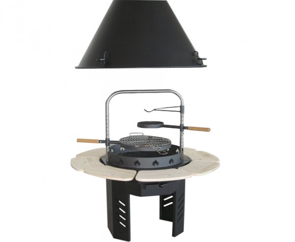 VIKING GRILL RUND für alle Grillkota Kohlegrill BARBECUE BBQ Holzgrill