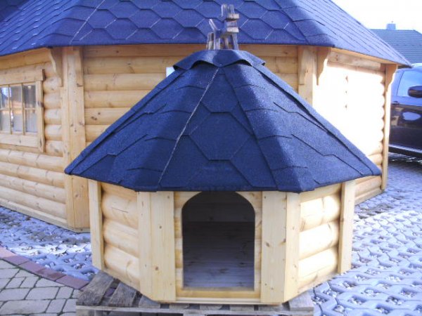 8 Eck Hundehütte Hundehaus Hundeschlafplatz Tierhaus Hundekota