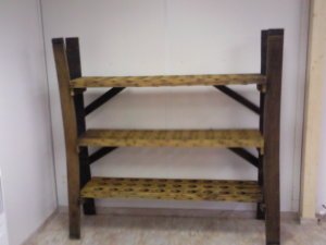 2-er MOSEL-XL Holzregal 160x160x50cm Weinregal mit zwei Zwischenböden für Flaschen oder Weinkisten und viel mehr