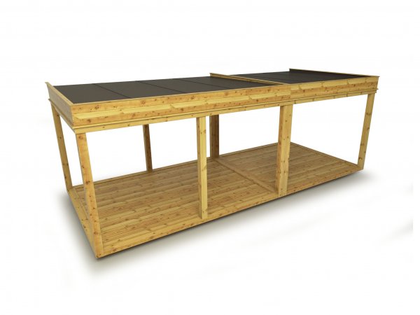 Garden Cube 7 x 3 m (Breite x Tiefe) aus Fichtenholz