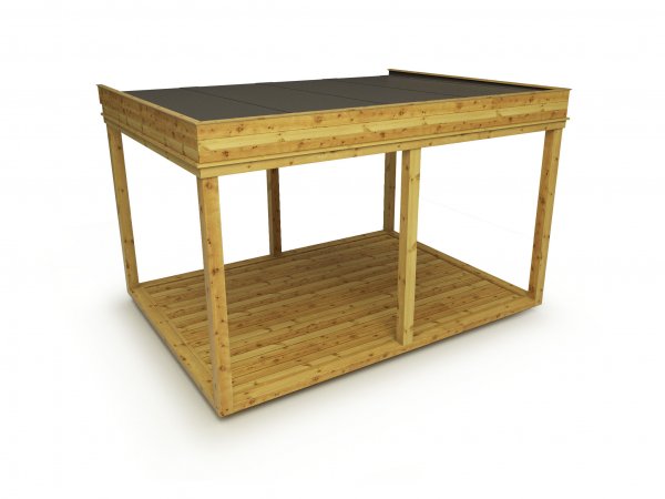 Garden Cube 4 x 3 m (Breite x Tiefe) aus Fichtenholz Garten cube Kube Gartenhaus Holzhaus Holz Pavillon Pavillon Garten Pavillon