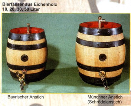 Bierfass 50 Liter aus massiven Eichenholz