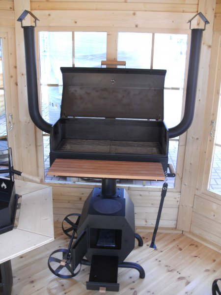 TOP BBQ Grill - MS mit Smoker sehr robuster Holzkohle GRILL Kohlegrill BARBECUE BBQ Holzgrill