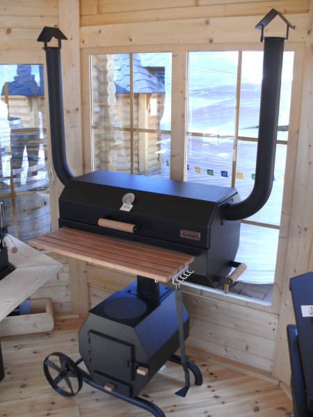 TOP BBQ Grill - MS mit Smoker sehr robuster Holzkohle GRILL Kohlegrill BARBECUE BBQ Holzgrill