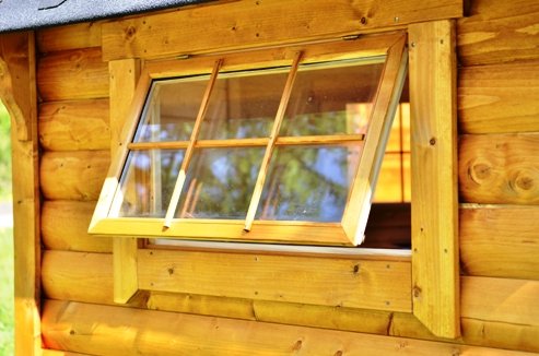 GKF92+92 Doppel 9,2 m2 Grillkota mit 2 x Verbindungsanbau 1,95 x 1,99 m, Fichte für ca. 18 Personen