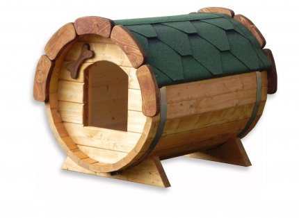 Barrel - Hundehütte Fass fertig montiert Hundehaus Hundeschlafplatz Tierhaus Hundekota