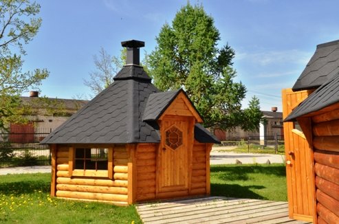 GKF06901 6,9 m2 Grillkota ohne Grill für ca. 7 Pers., optional Grill in verschieden Varianten und viele weitere Optionen Holzhaus Gartenhaus