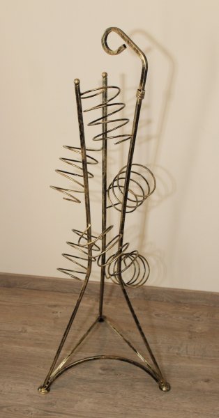 5-er Schmiedebogentraum-Weinregal aus massivem Schmiedeeisen für 5 Flaschen