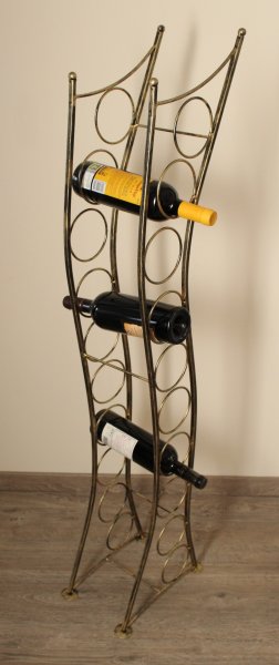 10-er Schmiedetraum Weinregal für 10 Flaschen aus massivem Schmiedeeisen