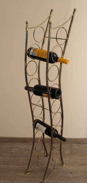 10-er Schmiedetraum Weinregal für 10 Flaschen aus massivem Schmiedeeisen