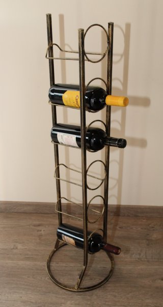6-er Schmiedetraum Weinregal für 6 Flaschen aus massivem Schmiedeeisen