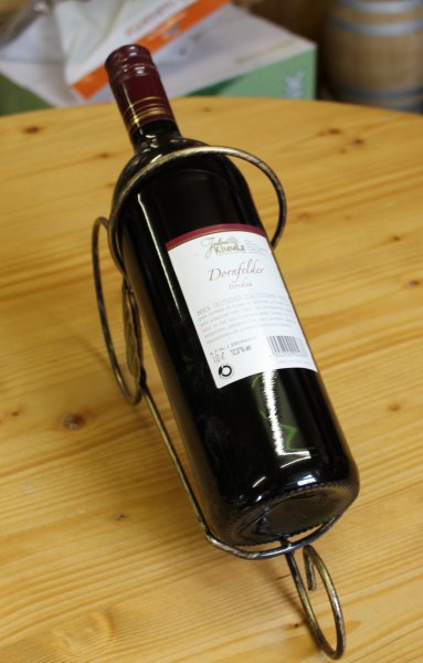 1-er Schmiedetraum-11111 Weinregal für 1 Flaschen aus massivem Schmiedeeisen