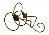 1-er Schmiedetraum-11111 Weinregal für 1 Flaschen aus massivem Schmiedeeisen