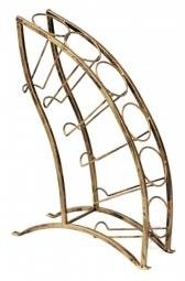 6-er Schmiedebogentraum Weinregal für 6 Flaschen aus massivem Schmiedeeisen