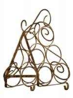 6-er Schmiedetriangeltraum Weinregal für 6 Flaschen aus massivem Schmiedeeisen