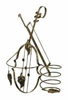 1-er Schmiedetraum - Geige Weinregal für 1 Flaschen aus massivem Schmiedeeisen