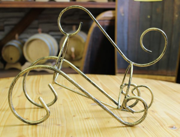 1-er Schmiedetraum-1 Weinregal für 1 Flaschen aus massivem Schmiedeeisen
