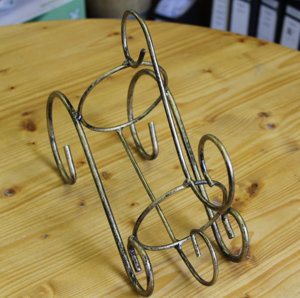 1-er Schmiedetraum-1 Weinregal für 1 Flaschen aus massivem Schmiedeeisen