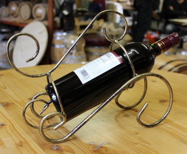 1-er Schmiedetraum-1 Weinregal für 1 Flaschen aus massivem Schmiedeeisen