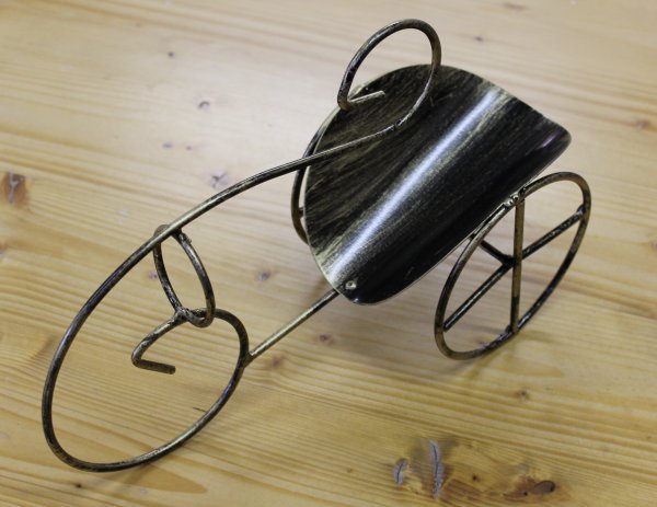 1-er Schmiedetraum-11 Weinregal für 1 Flaschen aus massivem Schmiedeeisen